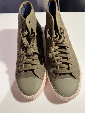 PF Flyers Posture Foundation Olive Green High Top Sneakers Men’s 11.5
